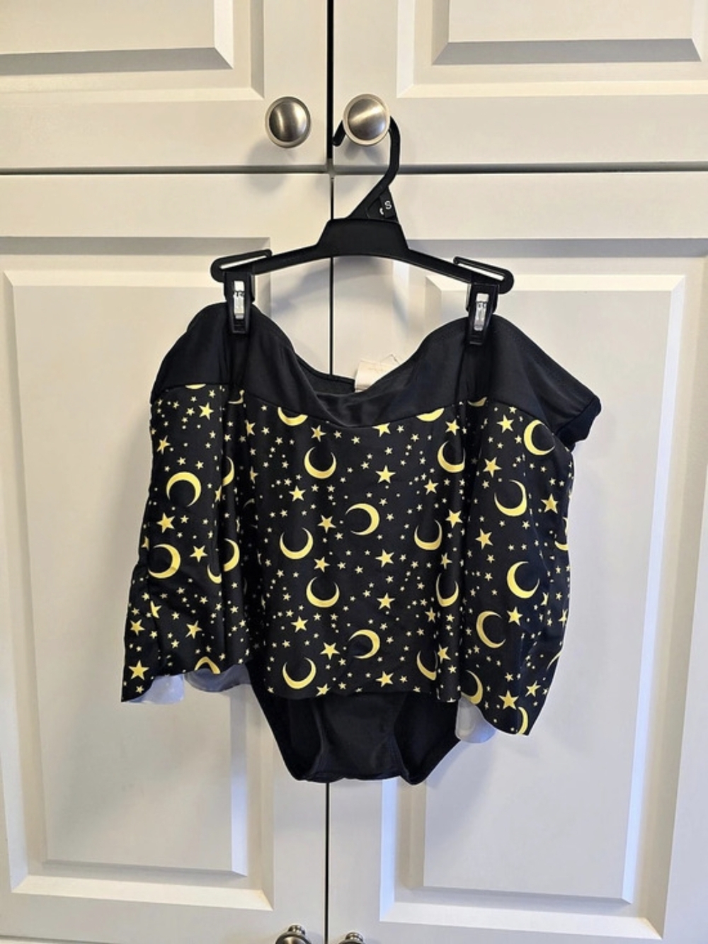 Sailor Moon Black and Yellow Moon Star Bikini Bottom 2X Pink Bow Back Hot Topic